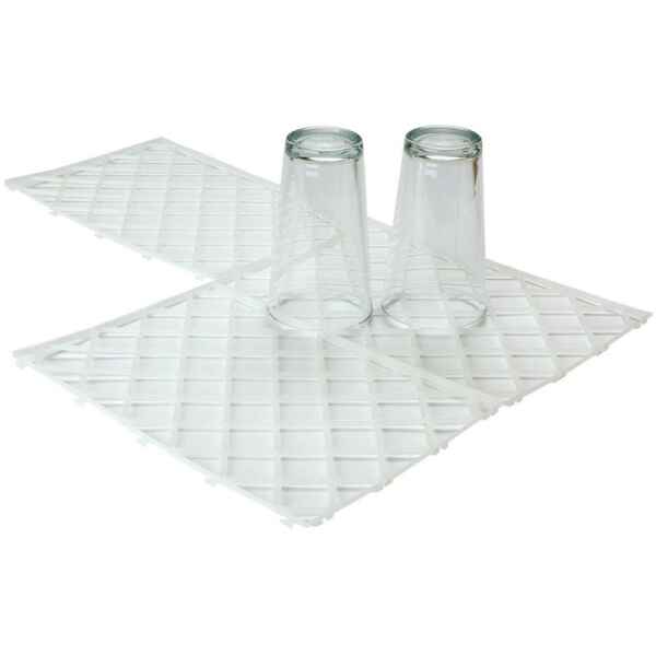 10 x Interlocking Glass Mats Clear Plastic Pub Bar Liner Shelf Matting 8" x 12" 1 Interlocking Bar Glass Mat