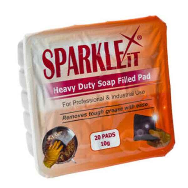 20 Heavy Duty 10g Soap Filled Pads 1 brillo pad