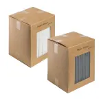Biodegradable 5.5" (140mm) Paper Straws for Cocktails, Tumblers - Birthday Party 2 cocktail straws