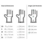 XL- Blue Vinyl Gloves 3 Small Blue Vinyl Gloves