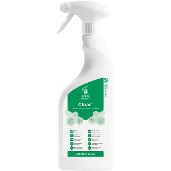 Evans Clear - Window, Glass, Stainless Steel Cleaner 750ml 1 Evans Clear - Window, Glass, Stainless Steel Cleaner