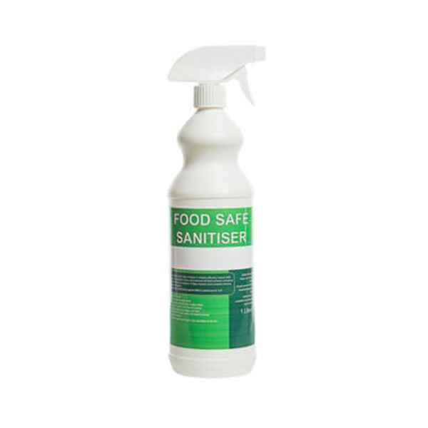 Food Safe Spray & Wipe Sanitiser 1 Litre Trigger (Set of 6) 1 foodsafespraywipesanitiser1litretriggersetof622623p