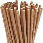 Kraft Paper Straws 8" (20cm) 6mm Bore 2 Kraft Paper Straws 8