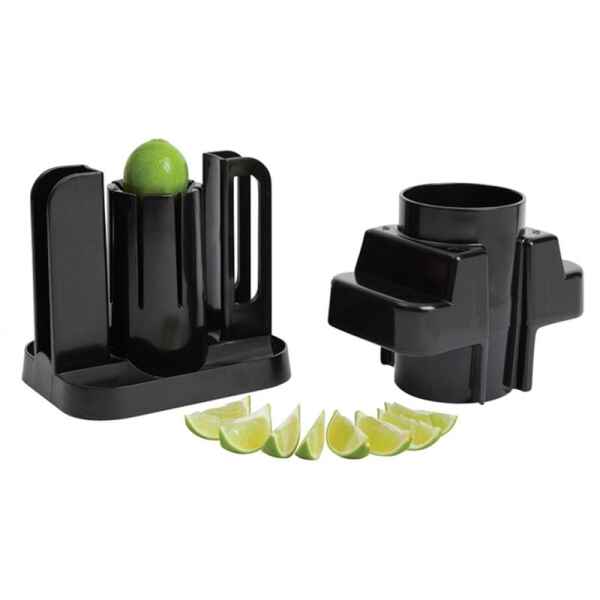 Lemon Lime Wedger Fruit Cutter Segmenter Slicer Bar Pub Black Plastic Cocktail 1 fruit cutter