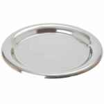 Round Stainless Steel Tip Tray Pack of 10 | Bill Presenter Cash Hotel Restaurant 2 stainless steel tip tray