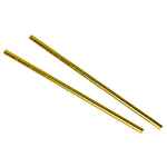Solid Gold Paper Straws 8"(20cm) Biodegradable Compostable Eco-Friendly 6mm Bore 2 gold paper straws