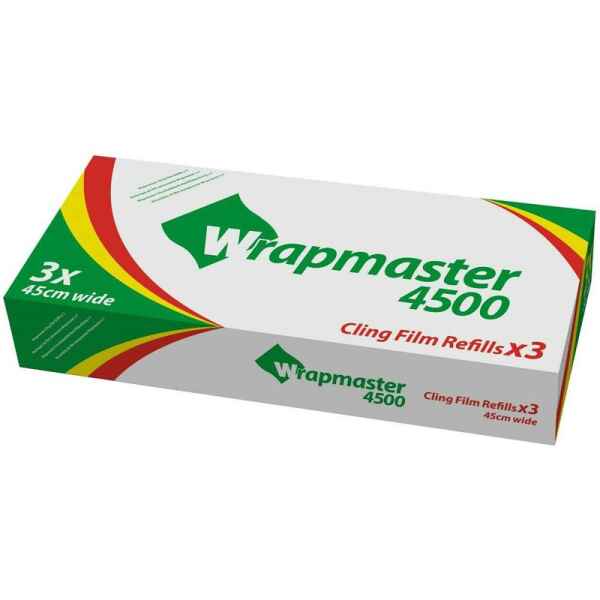 Wrapmaster 4500 PVC Cling Film Refill X 3 Rolls 1 Wrapmaster 4500 PVC Cling Film