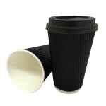 16oz Black Ripple Coffee Cup 5 BLACK RIPPLE