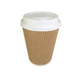 16oz Kraft Ripple Coffee Cup 6 kraft ripple coffee cupswht