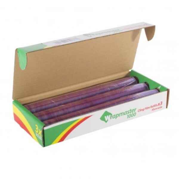 Wrapmaster 1000 Cling Film Refill - Pack of 3 1 Wrapmaster 1000 cling film