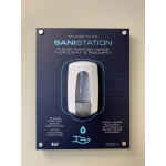 Sanistation Manual Sanitiser Dispense Station & Back Board Signage 2 automatic hand sanitiser dispenser