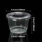 4 fl.oz Sauce Deli Pot & Separate Lid 5 clearjellojellyshotsouffleportioncupslidsplasticpots424100p