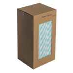Baby Blue and White Striped Paper Straws 8" (20cm) 6mm Bore 4 babyblueandwhitestripedpaperstraws820cmbiodegradablecompostableecofr5B35D24871p