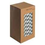Black and White Striped Paper Straws 8" (20cm) 6mm Bore 3 blackandwhitestripedpaperstraws820cmbiodegradablecompostableecofriend5B25D24841p