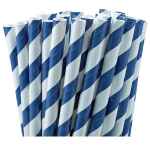 Blue and White Striped Paper Straws 8" (20cm) 6mm Bore 3 blueandwhitestripedpaperstraws820cmbiodegradablecompostableecofriendl5B25D24911p