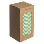 Green and White Striped Paper Straws 8" (20cm) 6mm Bore 3 greenandwhitestripedpaperstraws820cmbiodegradablecompostableecofriend5B25D24891p