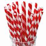 Red and White Striped Paper Straws 8" (20cm) 6mm Bore 3 redandwhitestripedpaperstraws820cmbiodegradablecompostableecofriendly5B25D24851p