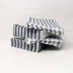 Grey Candy Stripe Paper Sweet Bag 5x7 2 57 12