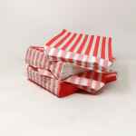 Red Candy Stripe Paper Sweet Bag 5x7 2 red Candy Stripe Paper Sweet Bag