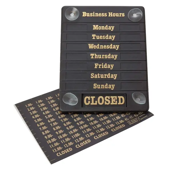 Hours of Business Sign Board 1 BE B192