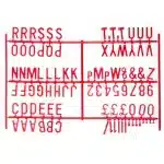 ¾” Letter Set – PK6 Red 2 3862R 3 4inch Letter Set PK6 Red