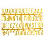 1 ¼” Letter Set – PK6 Yellow 2 3863Y 1 1 4inch Letter Set PK6 Yellow