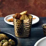 GenWare Gold Plated Hammered Serving Cup 8.5 x 8.5cm - Pack of 12 3 LFST0324083