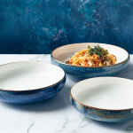 Terra Porcelain Aqua Blue Two Tone Coupe Bowl 20.5cm - Pack of 6 4 LFST0324186