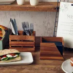 GenWare Acacia Wood Serviette Holder 14 x 10cm 5 LFST1023013