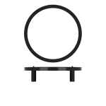 Black Luxor Metal Round Riser 28.5 x 7cm 2 LX281902