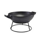 GenWare Black Anti-Slip Round Buffet Riser 10cm 5 RSR RBK10 A