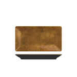 Copper/ Black Utah Melamine Platter 32.5 x 17.5cm - Pack of 6 2 UH131217