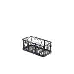 Genware Rectangular Black Wire Basket 14 x 7 x 5.5cm - Pack of 6 2 WB147BK