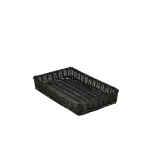 Wicker Display Basket Black 46X30X8cm 2 WDB 4630BK