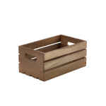 Genware Dark Rustic Wooden Crate 27 x 16 x 12cm 2 WDC 2716D