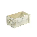 Genware White Wash Wooden Crate 27 x 16 x 12cm 2 WDC 2716W