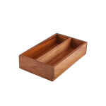 GenWare Acacia Wood 2 Compartment Cutlery Tray 2 WDCT 2