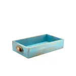 Genware Blue Wash Acacia Wood Display Drawer GN 1/3 2 WDD 3218BL