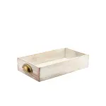Genware White Wash Acacia Wood Display Drawer GN 1/3 2 WDD 3218W
