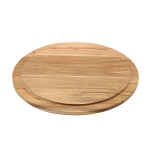 Genware Round Wood Serving/ Cake Board 33cm 2 WSB33