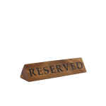 GenWare Acacia Wood Reserved Sign 2 WSH RSV