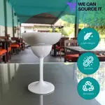 Elite 12oz WHITE Margarita Glass NS-(127-1WH NS) - Pack of 12 5 04 4