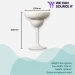 Elite 12oz WHITE Margarita Glass NS-(127-1WH NS) - Pack of 12 6 size 4